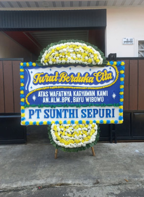 Papan Bunga Duka di Medan Tembung