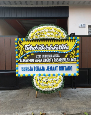 Papan Bunga Duka di Medan Tembung